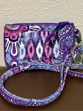 Vera Bradley Purple & Pink Paisley Wristlet